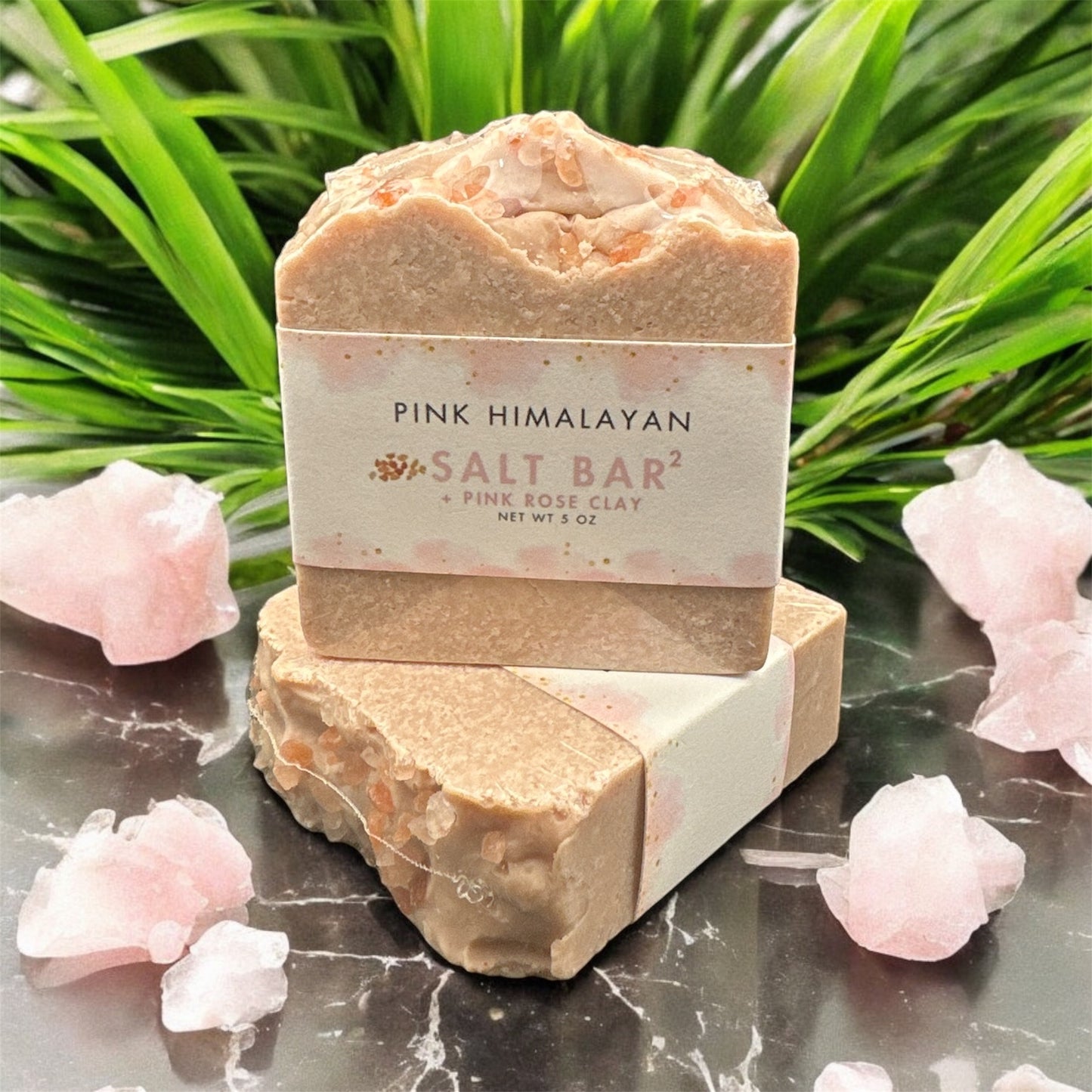 Pink Himalayan Salt Bar + Pink Rose Clay(2)